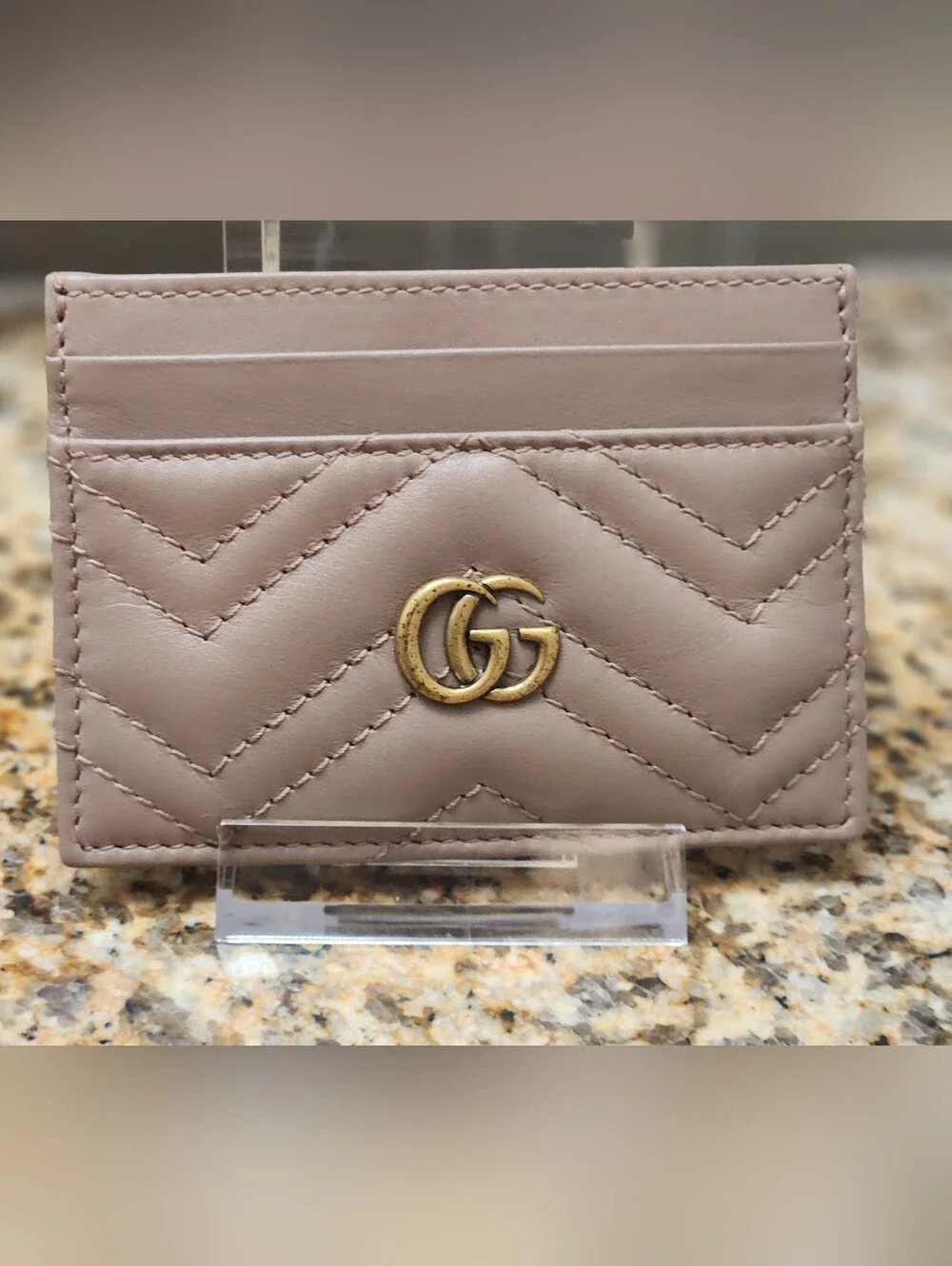 Gucci GG Marmont Card Case With Dustpouch, Papers & Box